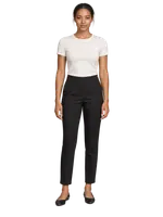Burgundy dress: person reference for virtual try-on