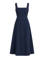 Burgundy dress: garment recolored midnight blue
