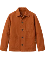 Off-duty olive: garment recolored burnt orange